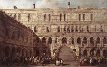 ドージェ・ヴェネツィア学校フランチェスコ・グアルディの戴冠式 Oil Paintings